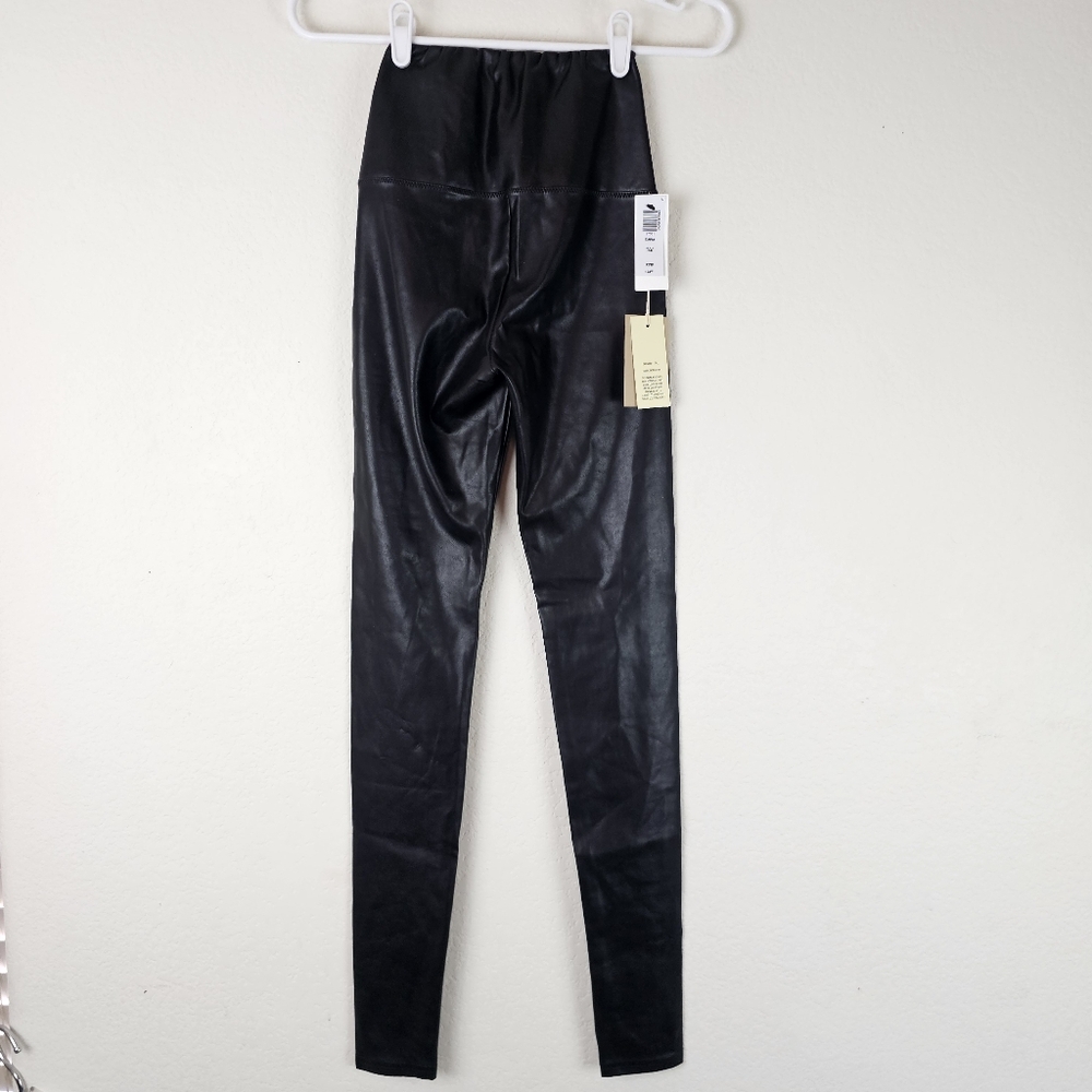 Aritzia Wilfred Free Daria Pant XS Tall Black Vegan Leather Legging NWT - Picture 5 of 11